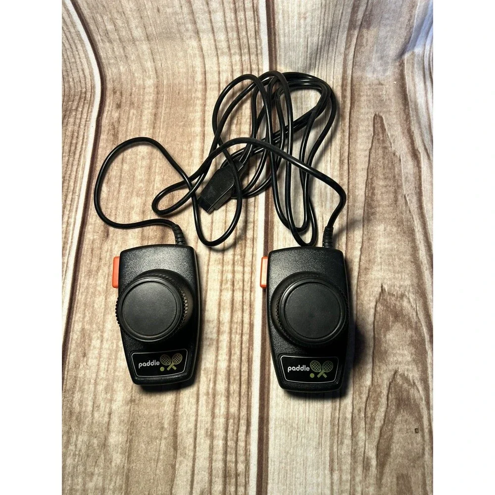 Vintage Atari 2600 Driving Controller Pong Paddles CLEAN AND SHINY